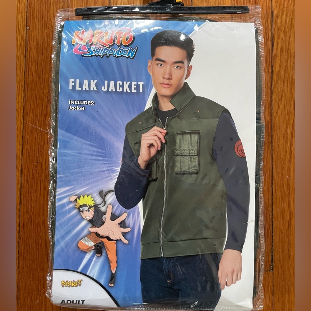 Spirit Halloween Naruto Shippuden Cosplay Full Zip Track Jacket Adult Size small
